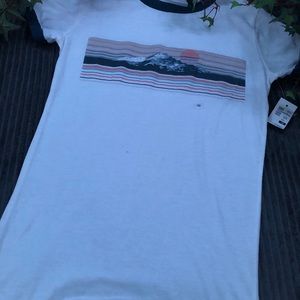 White graphic tee